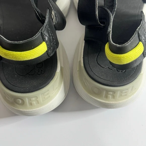 Sorel Kinetic Impact Slingback Sandals Black Platform Sporty Comfort Women's 9 - Picture 5 of 9